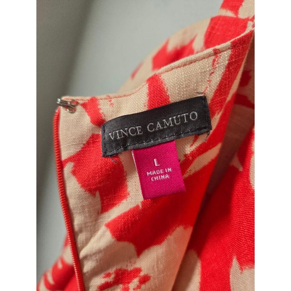 NWT Vince Camuto Cayenne Cream Floral Mini Dress Women’s Size L. - Picture 3 of 16